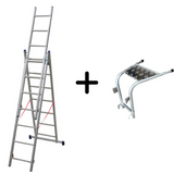 Echelle transformable 3 plans + écarteur offert