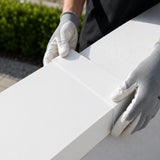 Pose d'une éclisse sur couvertine blanche
