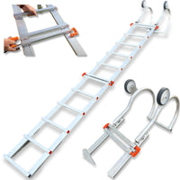 Echelle de toit à crochet tout aluminium - Kit 6,90m new hook 65 en 6 morceaux (crochet + 4 x 1,25m) + 1,25 gratuit