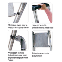 Escabeau 3 marches - Gamme chantier - vue 2