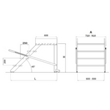Escabeau plateforme 2 marches avec rampe largeur 80 cm - Ami-hauteur.com