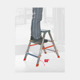Marchepied double accès – 4 marches en aluminium