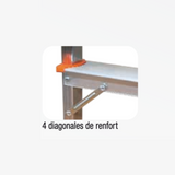 Marchepied double accès – 4 marches en aluminium
