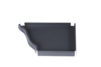 Fond de gouttière aluminium G300 gris ardoise, version droite