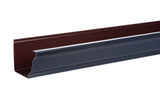 Gouttière aluminium G300 profil mouluré, barre seule – coloris non contractuel