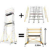 2 échafaudage télescopique en 1 - TO 5.6 / TO 2.3