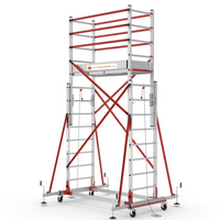 Échafaudage télescopique 4.75 m - 8 marches 004XL Premium