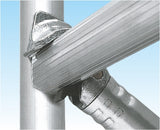 Échelon aluminium Ø 50,8 mm soudé au montant, cannelures antidérapantes