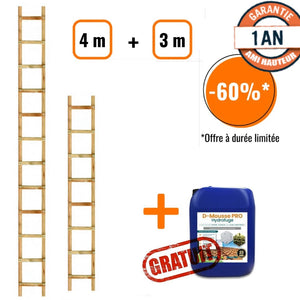 Echelle de toit plate en Pin traité Autoclave pour Couvreur