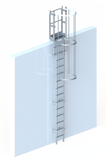 Echelle crinoline 4000 mm - Sortie marchette et portillon