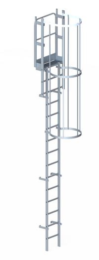 Echelle crinoline 4000 mm - Sortie marchette et portillon