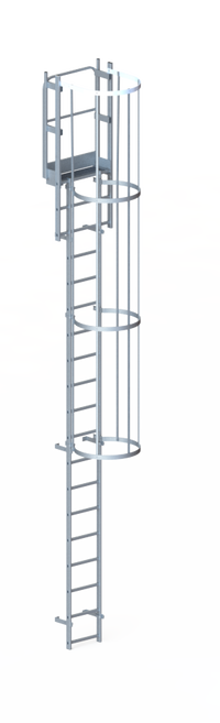 Echelle crinoline 5000 mm - Sortie marchette et portillon