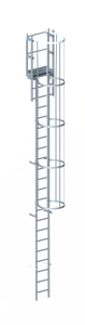 Echelle crinoline 6000 mm - Sortie marchette et portillon