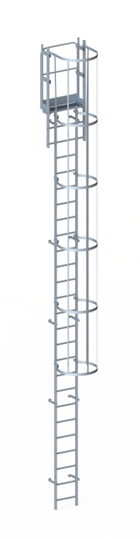 Echelle crinoline 7000 mm - Sortie marchette et portillon