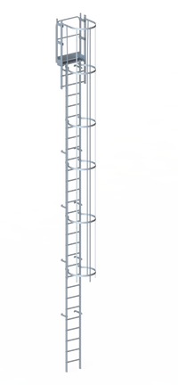 Echelle crinoline 8000 mm - Sortie marchette et portillon