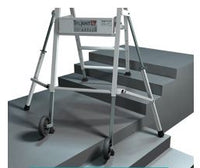 Plateforme batiment gain de place - Facile à ranger et à transporter Hauteur travail 2.74 à 3.05m - pieds réglables sur 4 hauteurs pour dénivelés et escalier - spécial maintenance et courtes interventions - Ami-hauteur.com